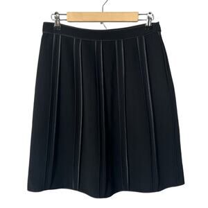 Options By Shani Black Seam Pleat A-line Skirt size 8